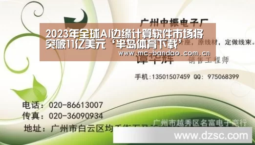 2023年全球AI边缘计算软件市场将突破11亿美元‘半岛体育下载’(图1) 半岛体育网址
